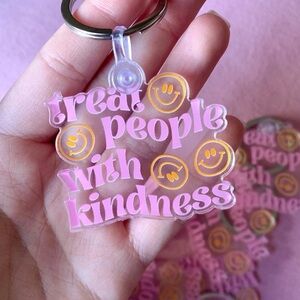 Treat People With Kindness Keychain/Bag Charm